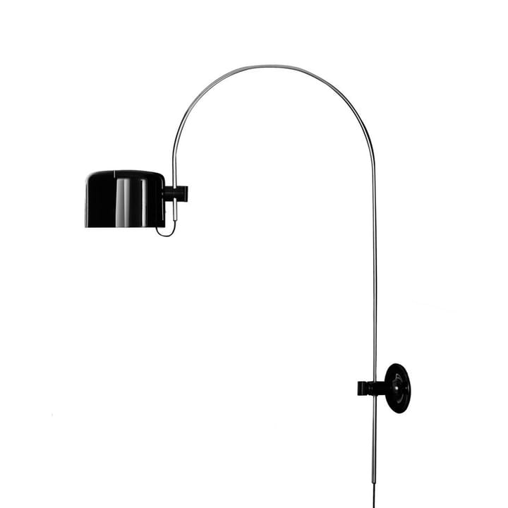 Coupé 1158 wall lamp - Black, chrome stand - Oluce