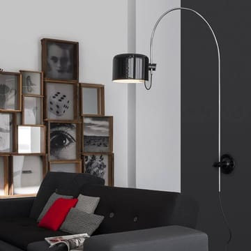 Coupé 1158 wall lamp - Black, chrome stand - Oluce