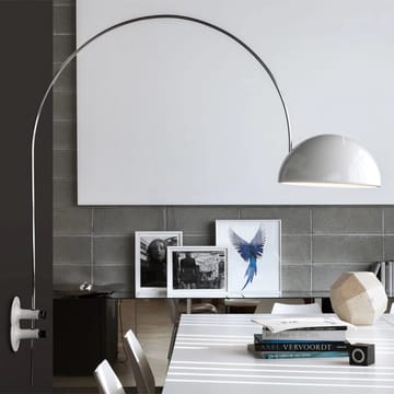 Coupé 1159 wall lamp - White, chrome stand - Oluce