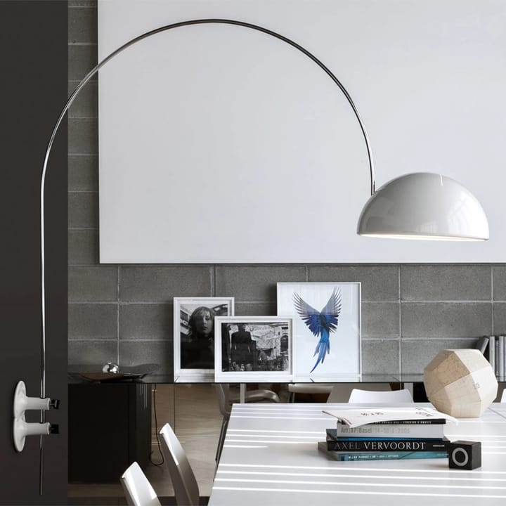 Coupé 1159 wall lamp - White, chrome stand - Oluce