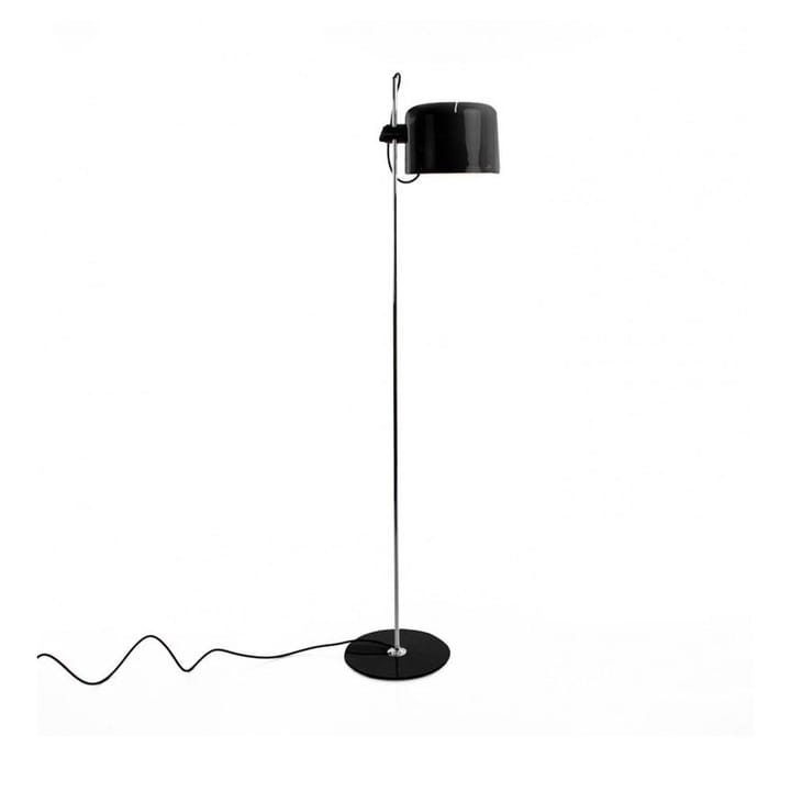 Coupé 3321 floor lamp - Black, chrome stand - Oluce