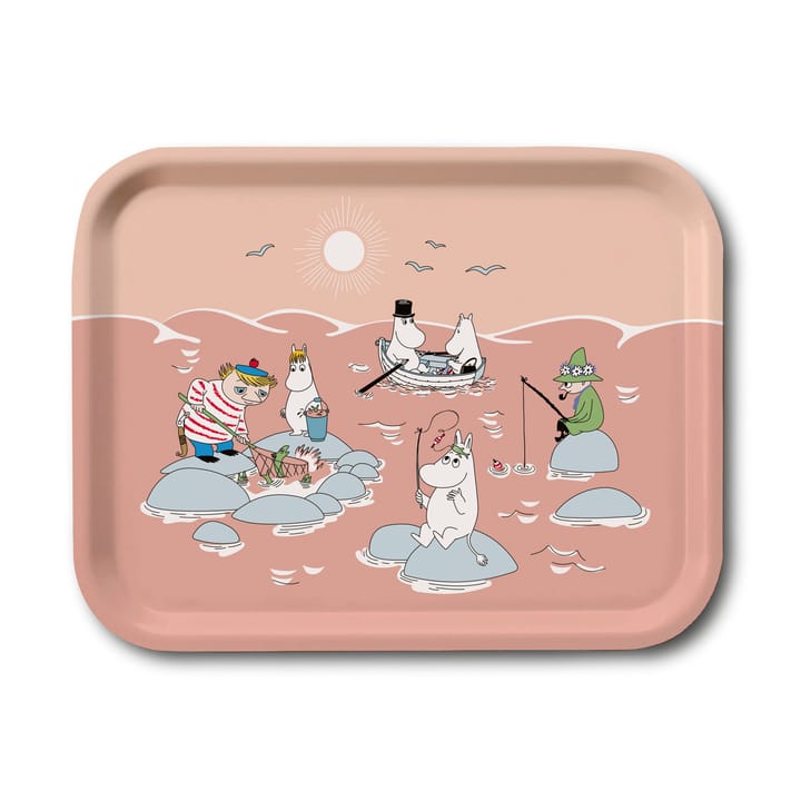 Fiske Moomin summer 2022 tray 20x27 cm - Pink - Opto Design