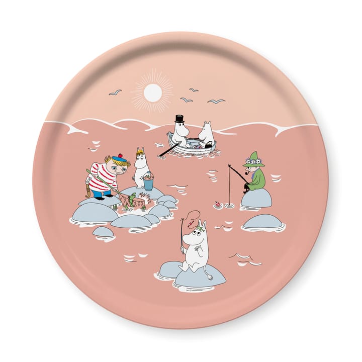 Fiske Moomin summer 2022 tray Ø31 cm - Pink - Opto Design