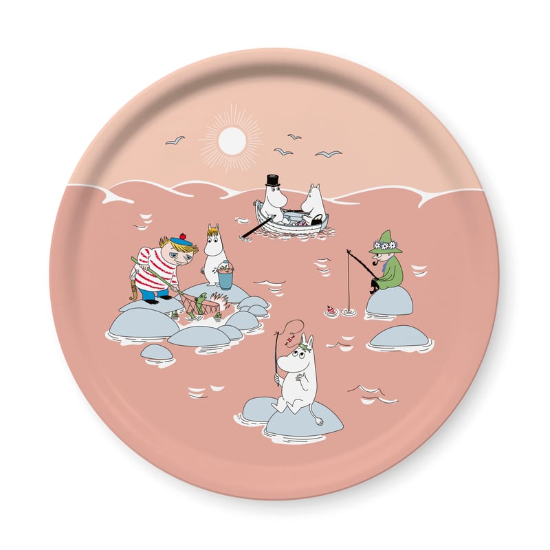 Opto Design Fiske Moomin summer 2022 tray Ø31 cm Pink