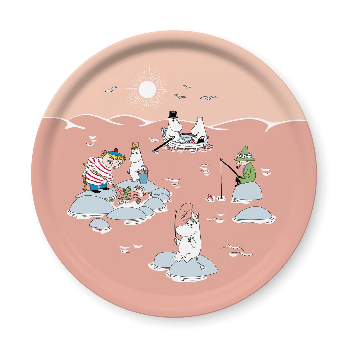 Opto Design Fiske Moomin summer 2022 tray Ø31 cm Pink