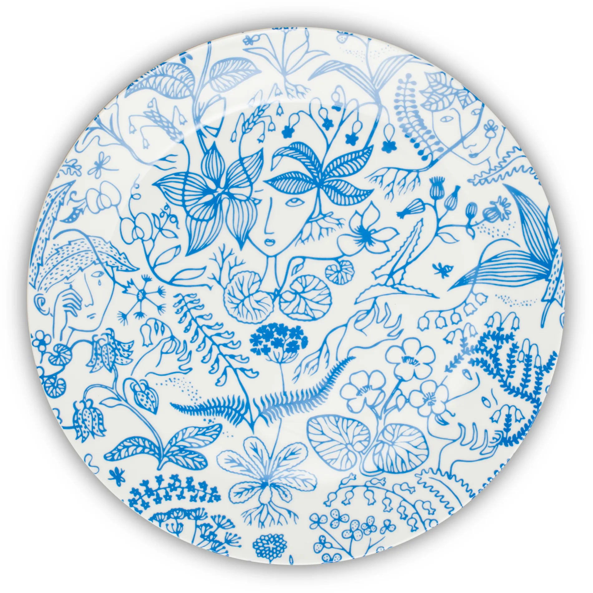 Grazia plate 27 cm, Blue-white Opto Design