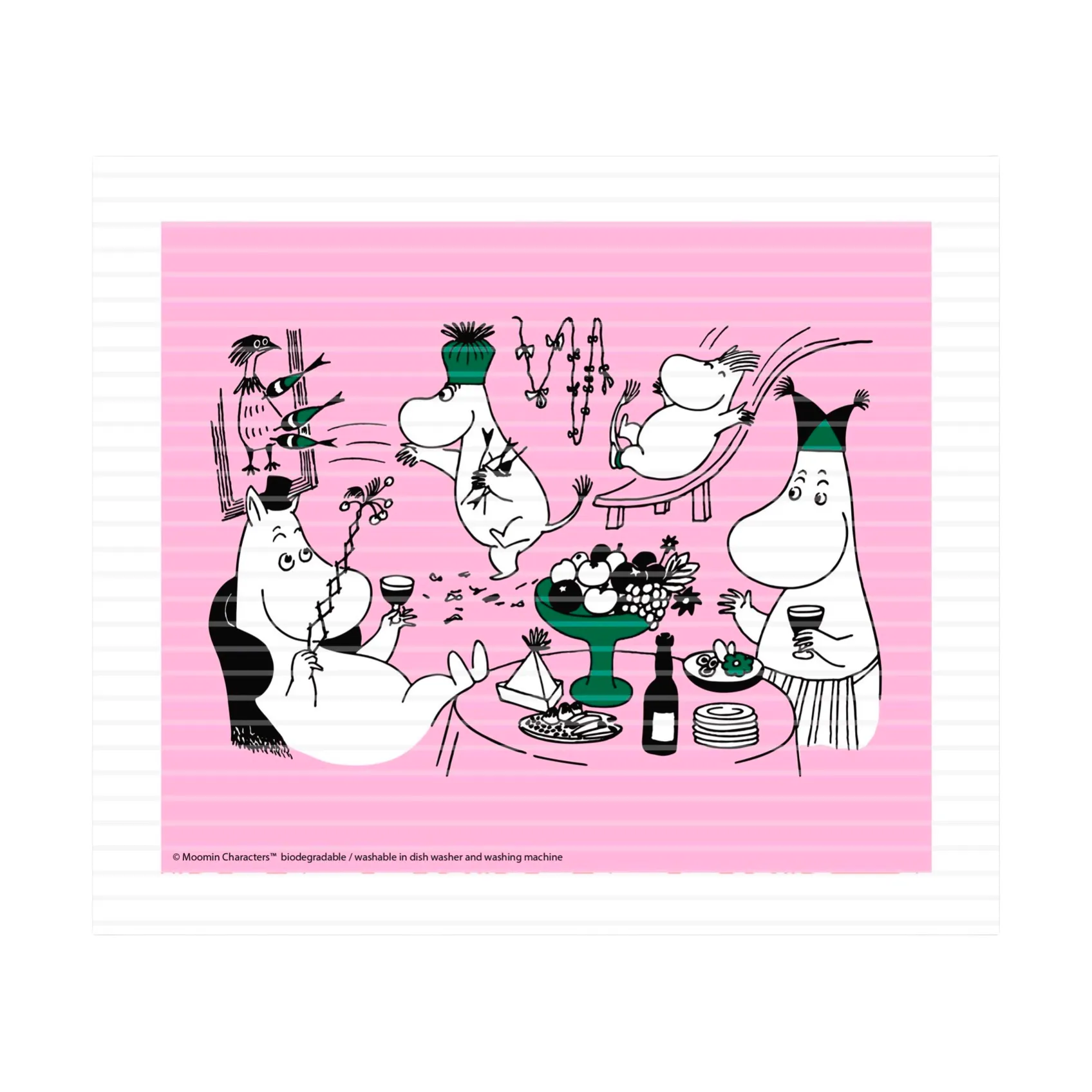 Moomin 80 dishcloth 17x20 cm, Pink Opto Design