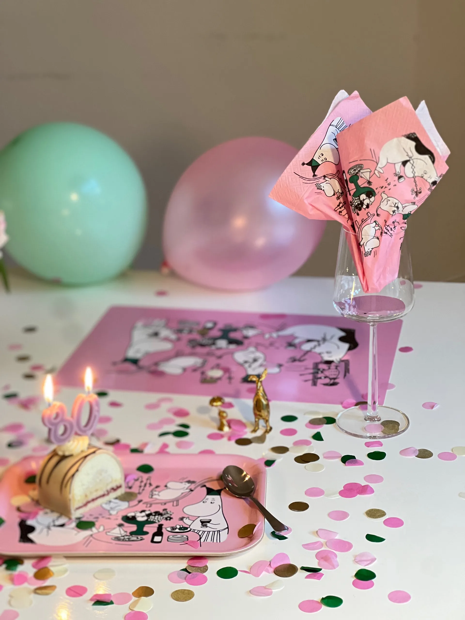 Moomin 80 paper napkins 20-pack, Pink Opto Design