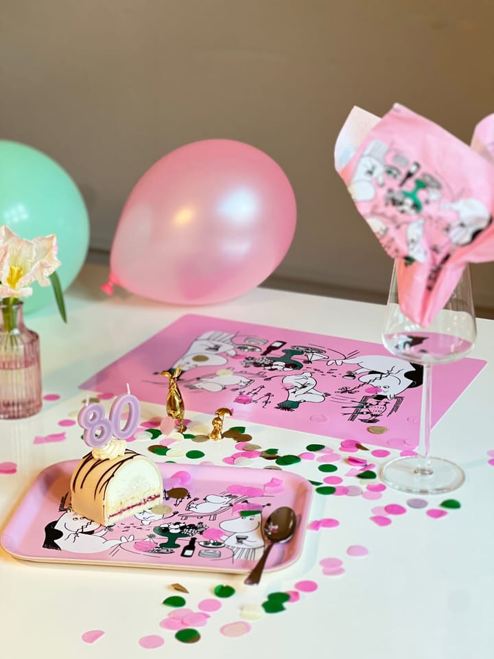 Moomin 80 table mat 27.5x40 cm, Pink Opto Design