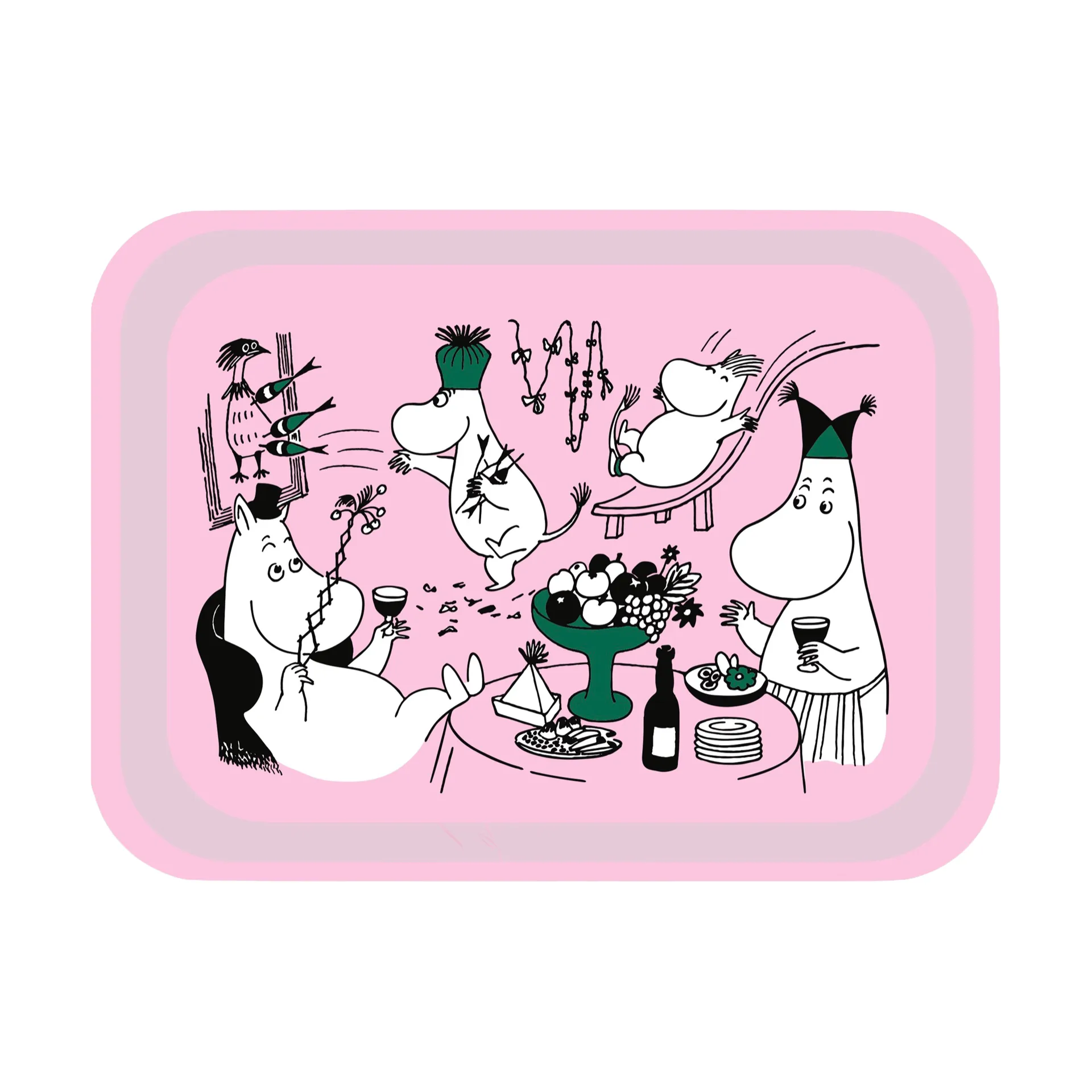 Moomin 80 tray 20x27 cm, Pink Opto Design