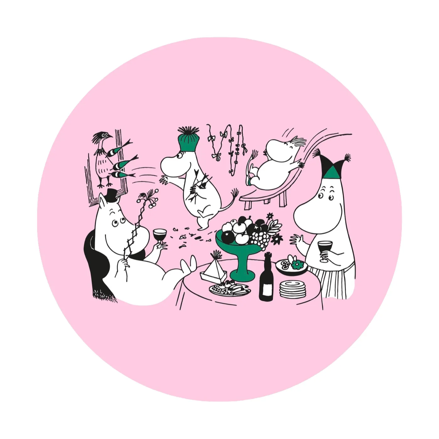 Moomin 80 trivet Ø21 cm, Pink Opto Design