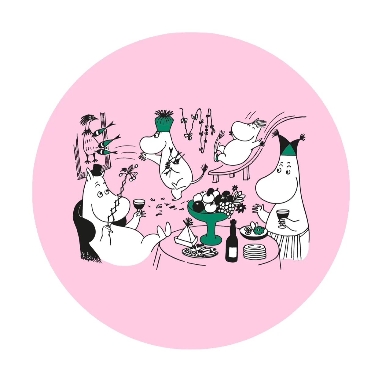 Opto Design Moomin 80 trivet o21 cm Pink | Scandinavian Design | Trivets | Pink