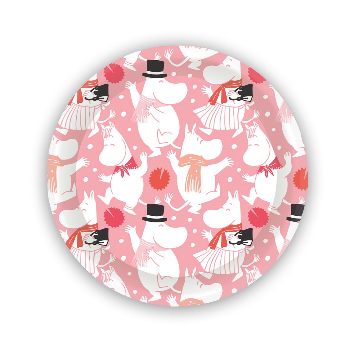 Opto Design Moomin celebration mini tray o11 cm White-pink