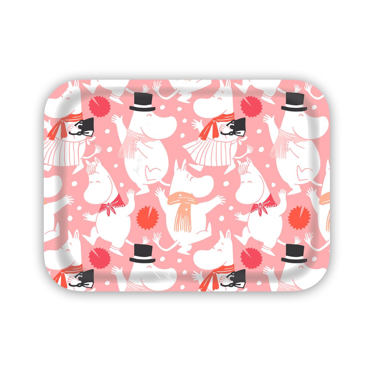 Opto Design Moomin celebration tray 27x20 cm White-pink