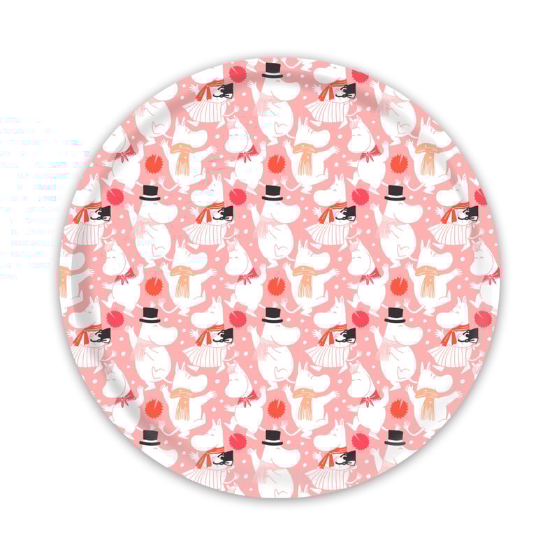 Opto Design Moomin celebration tray Ø31 cm White-pink