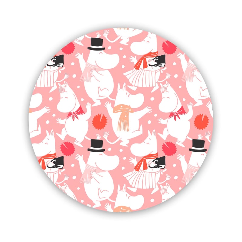 Opto Design Moomin celebration trivet Ø21 cm White-pink
