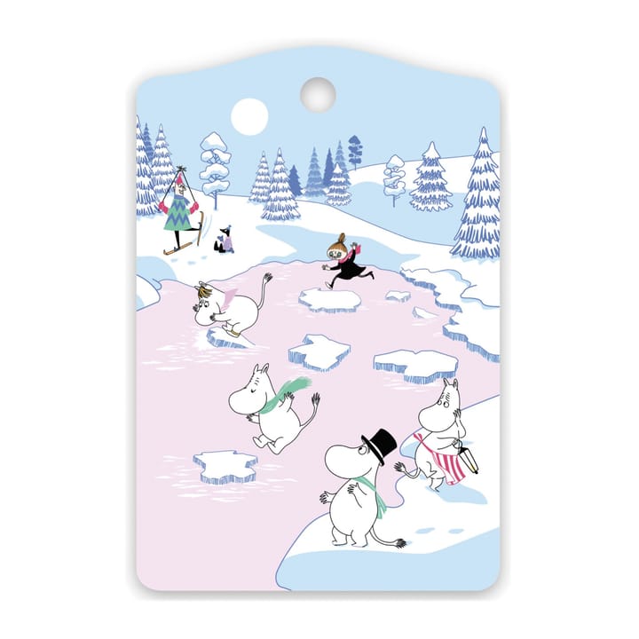 Moomin cutting board winter 2022 20x30 cm - Blue-white-pink - Opto Design