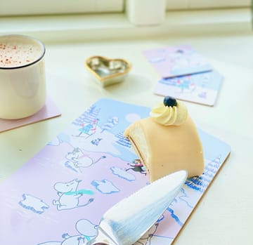 Moomin cutting board winter 2022 20x30 cm - Blue-white-pink - Opto Design