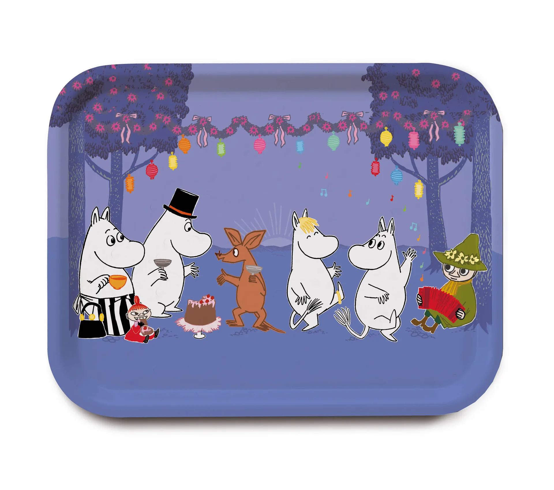 Moomin Dancing tray, Blue Opto Design
