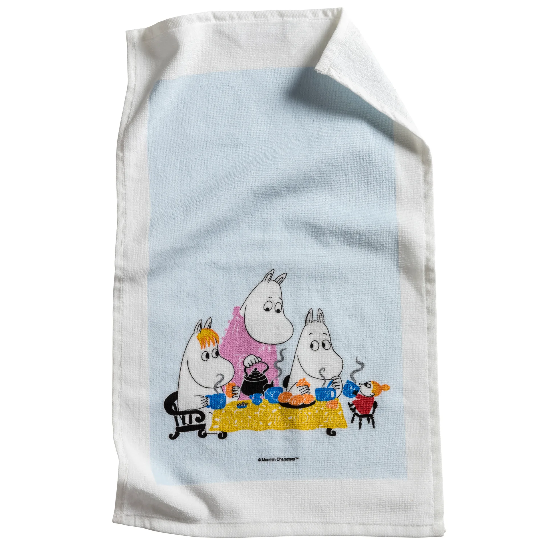 Moomin Tea Party towel, Blue Opto Design