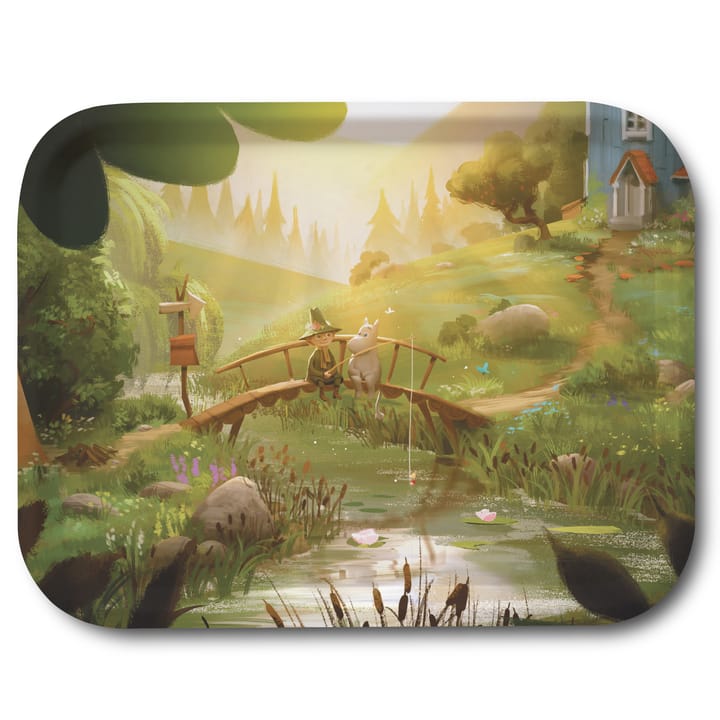 Moomin TV-Series tray 27x20 cm - Moomin & Snufkin bridge - Opto Design