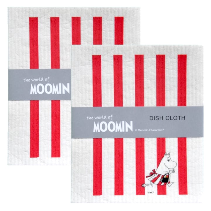 Moominmamma dishcloth 2-pack - red - Opto Design