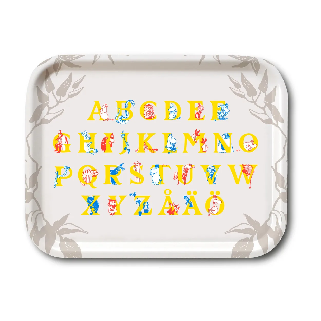 Opto Design Mumin ABC tray 20x27 cm | Scandinavian Design | Trays | White