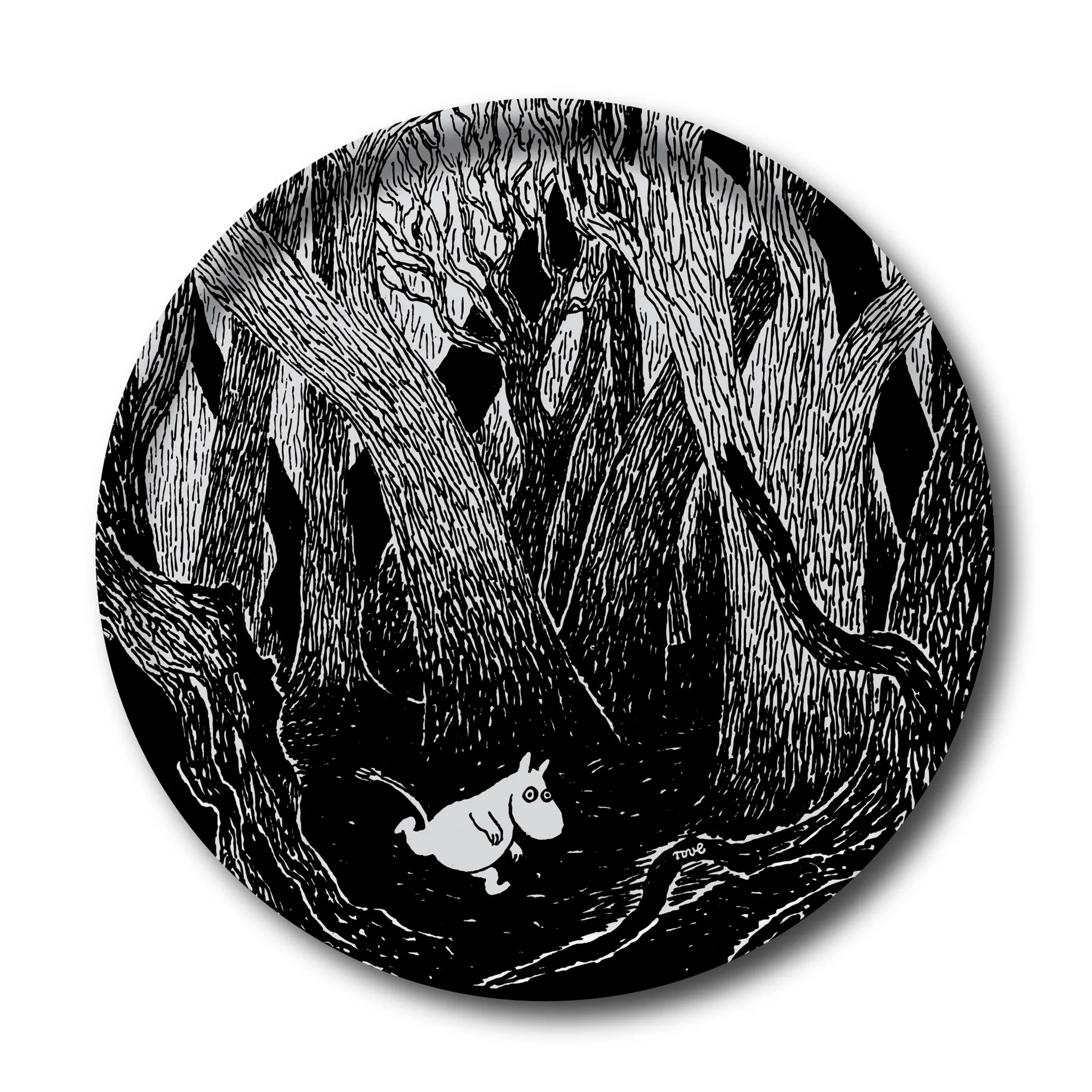 Running Moomin tray round, 38 cm Opto Design