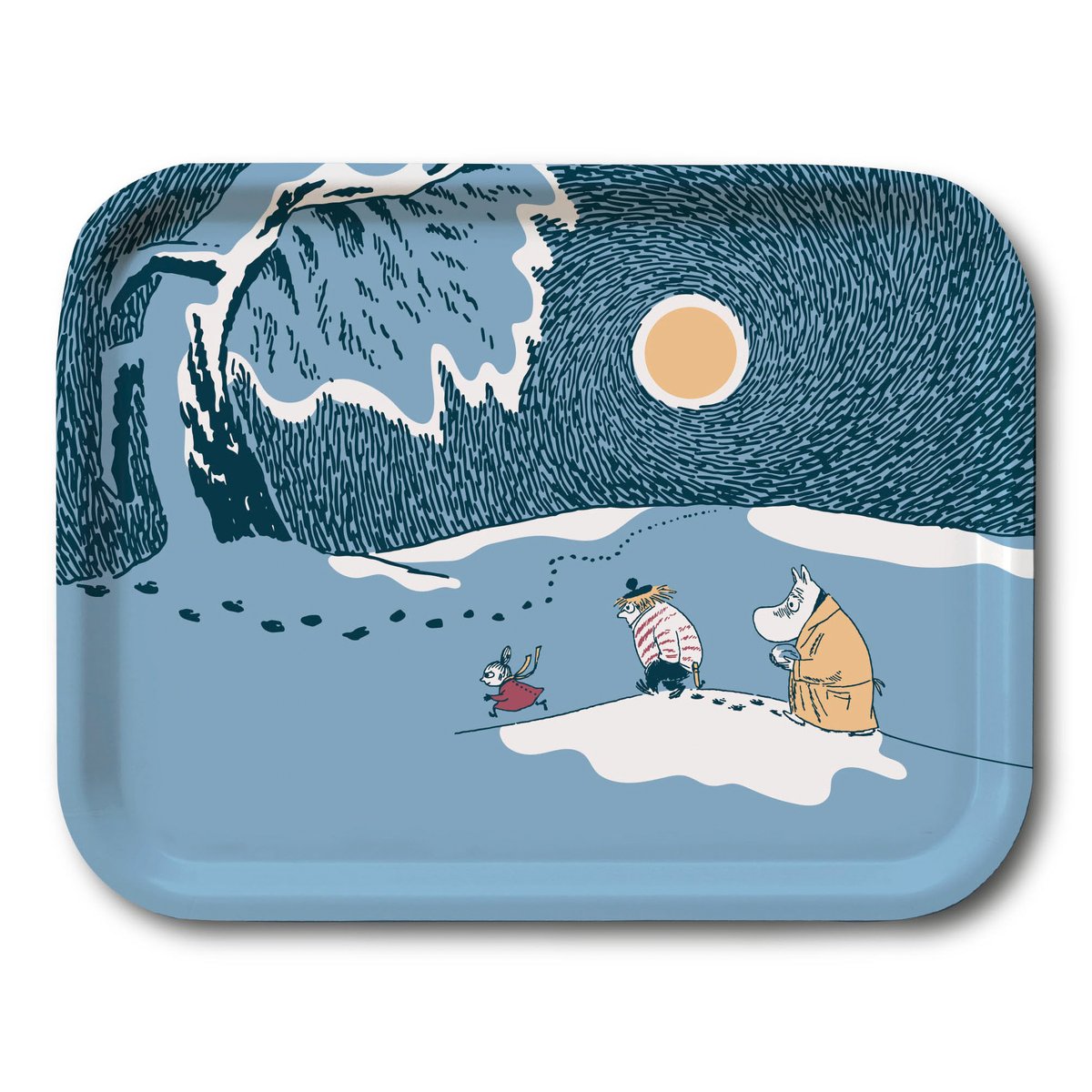 Opto Design Snow moonlight Moomin tray winter 2021 20x27 cm