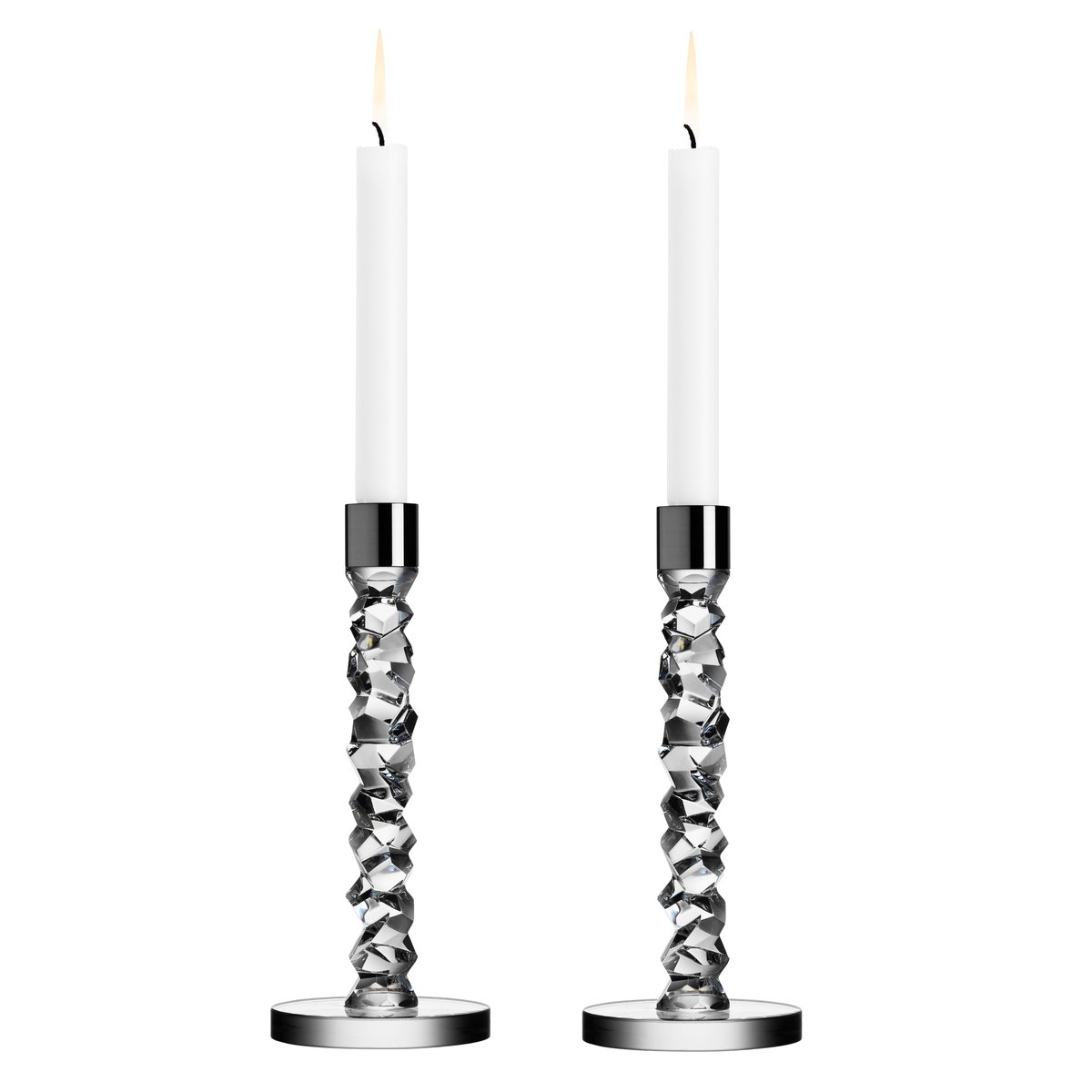 Orrefors Carat candleholder 2-pack 2-pack | Scandinavian Design | Candle holders | Transparent