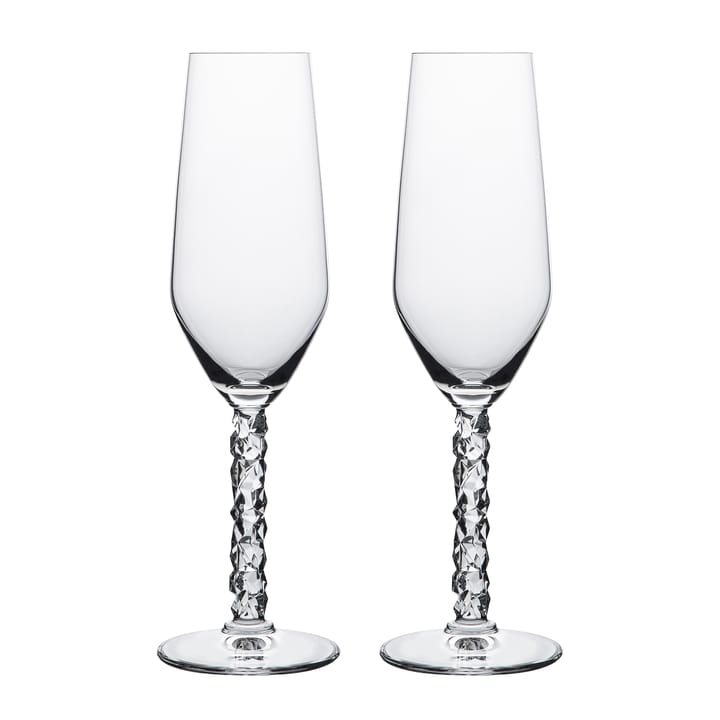 Carat champagne glass 24 cl 2-pack - Clear - Orrefors