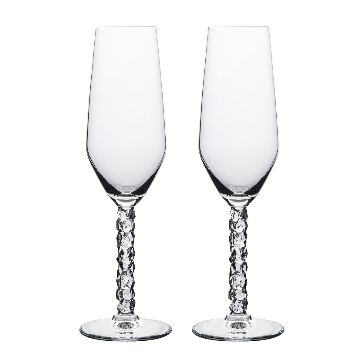 Orrefors Carat champagne glass 24 cl 2-pack Clear | Scandinavian Design | Champagne glasses | Transparent