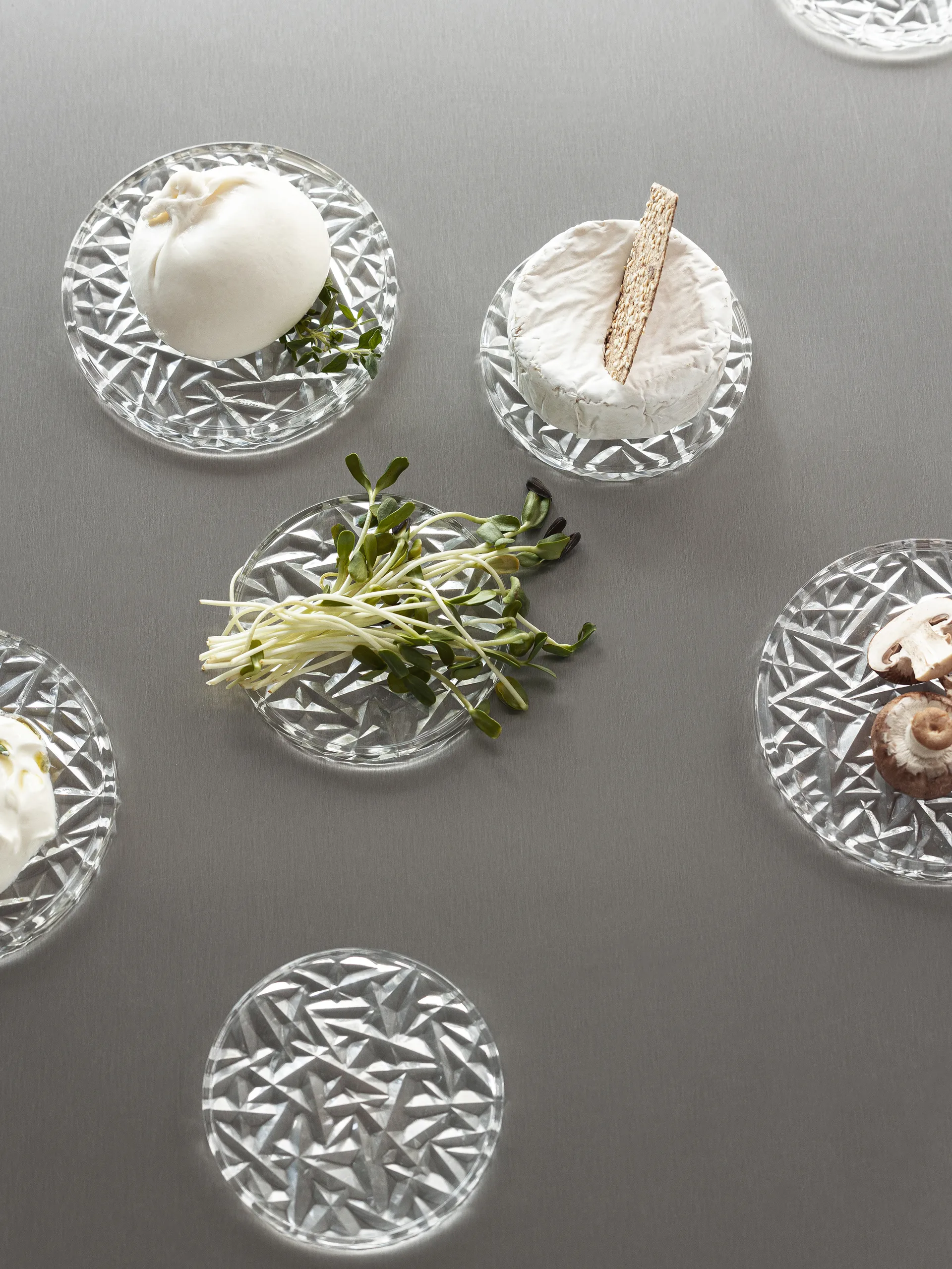 Carat coaster Ø10 cm 2-pack, Clear Orrefors