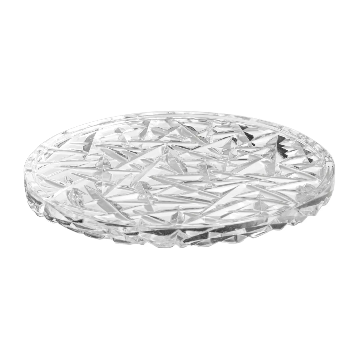 Orrefors Carat coaster o12.5 cm Clear | Scandinavian Design | Coasters | Transparent