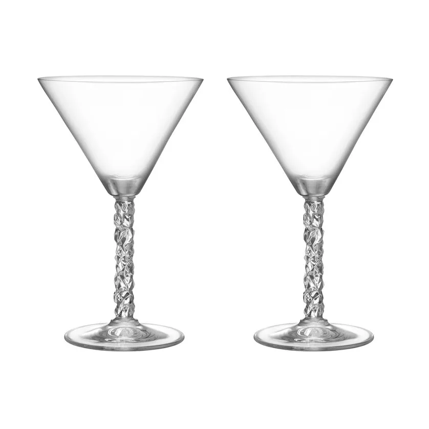 Orrefors Carat martini glass 25 cl 2-pack Clear | Scandinavian Design | Cocktail & Martini glasses | Transparent