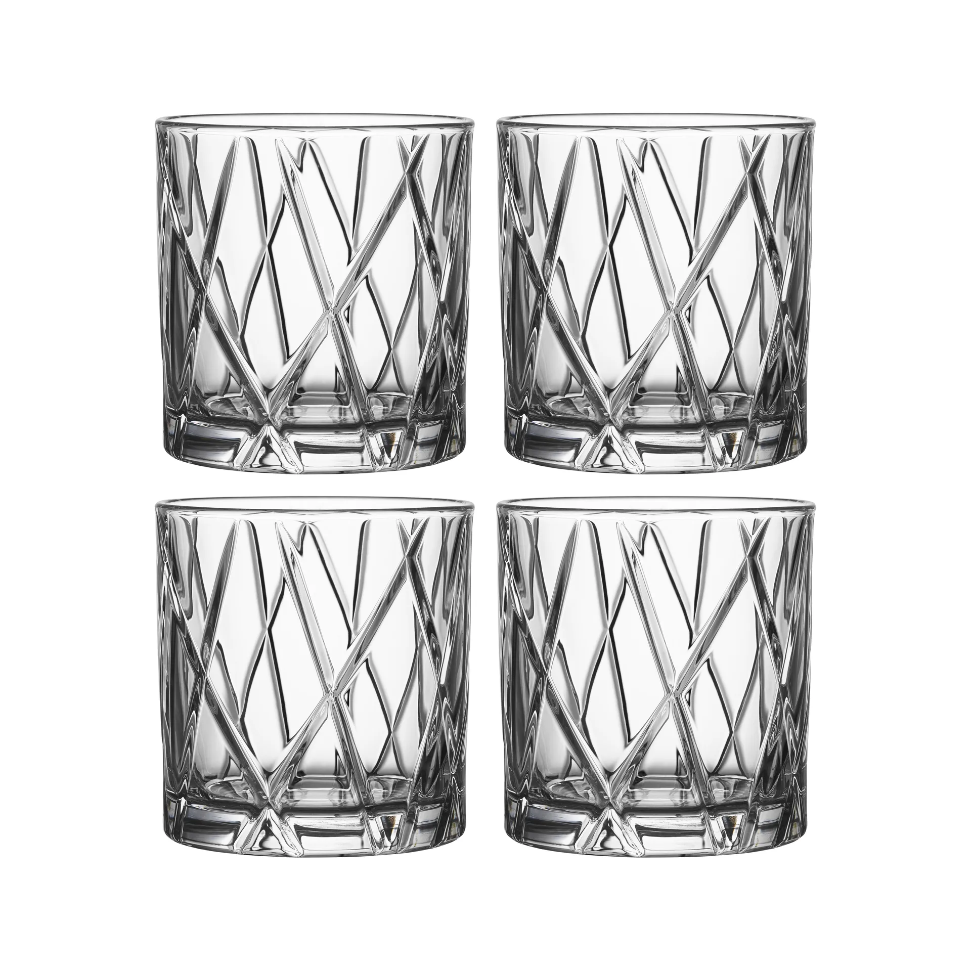 City Double Old Fashioned glas 4-pack, 34 cl Orrefors