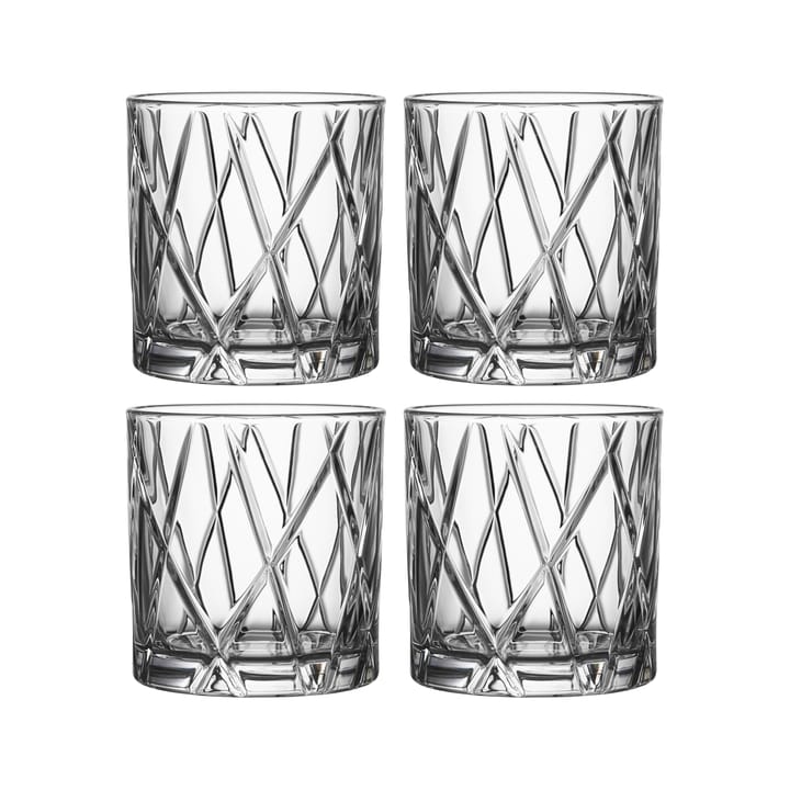 City Double Old Fashioned glas 4-pack - 34 cl - Orrefors