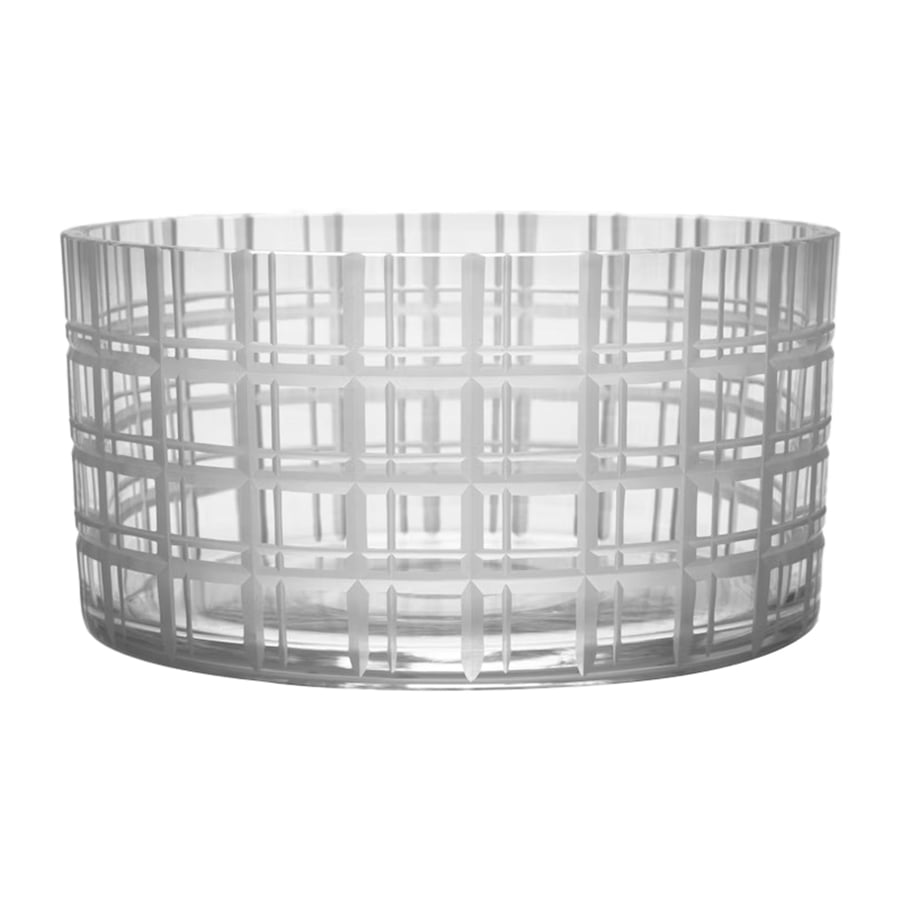 Orrefors Cut in number bowl 160 mm Checked | Scandinavian Design | Decorative bowls | Transparent
