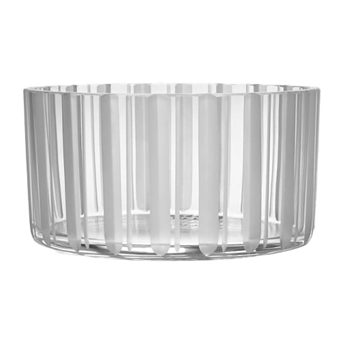 Orrefors Cut in number bowl 160 mm Striped | Scandinavian Design | Decorative bowls | Transparent
