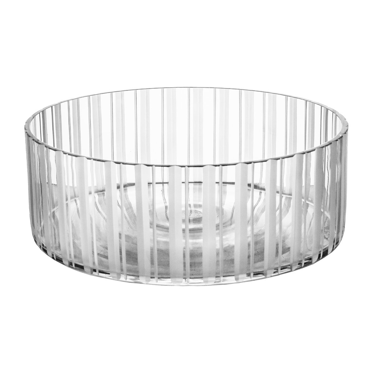 Orrefors Cut in number bowl o27.5 cm Striped | Scandinavian Design | Decorative bowls | Transparent