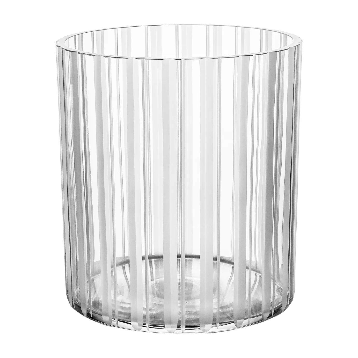 Cut in number vase 20 cm, Striped Orrefors