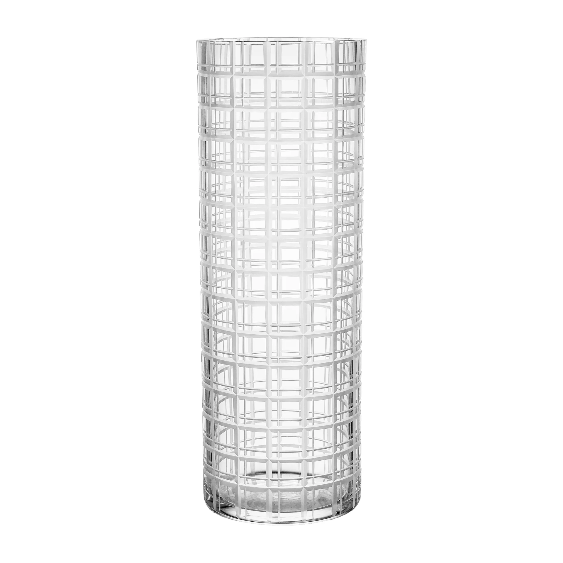 Cut in number vase 33 cm, Chess board Orrefors