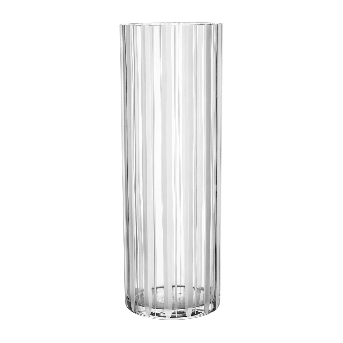 Orrefors Cut in number vase 33 cm Striped | Scandinavian Design | Vases | Transparent