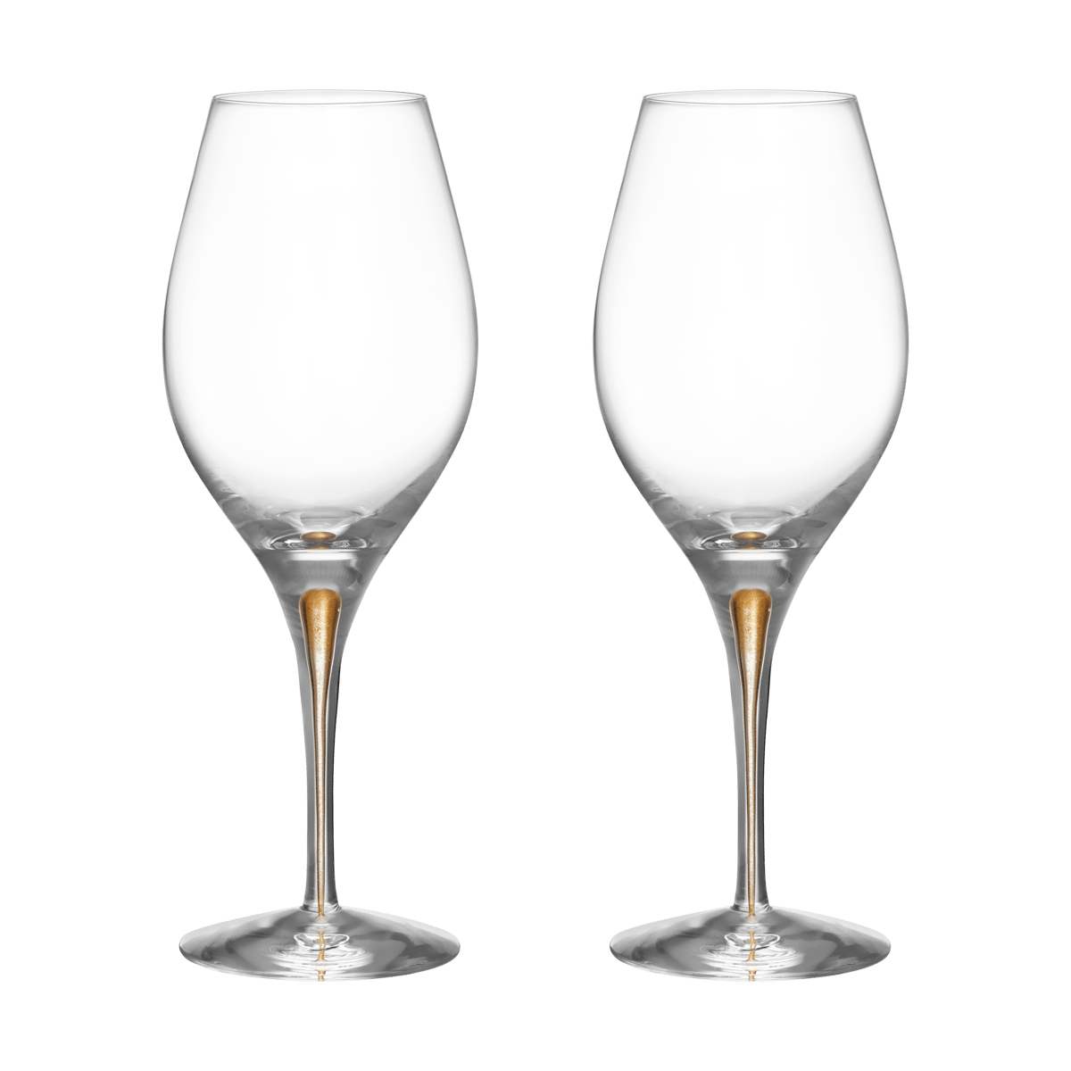Orrefors Intermezzo Balance wine glass 44 cl 2-pack Gold