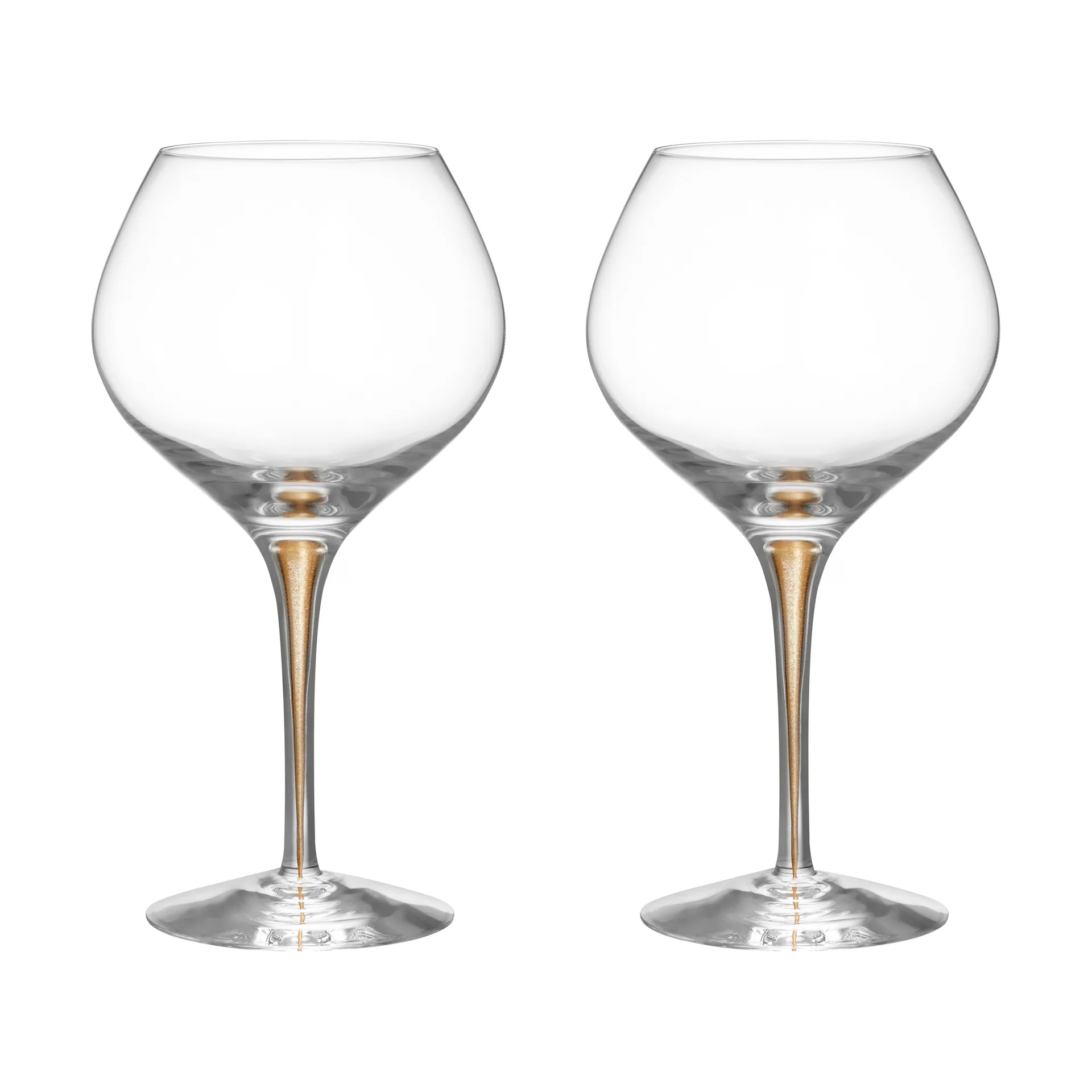 Intermezzo Bouquet wine glass 70 cl 2-pack, Gold Orrefors