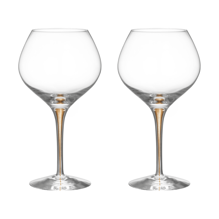 Intermezzo Bouquet wine glass 70 cl 2-pack - Gold - Orrefors
