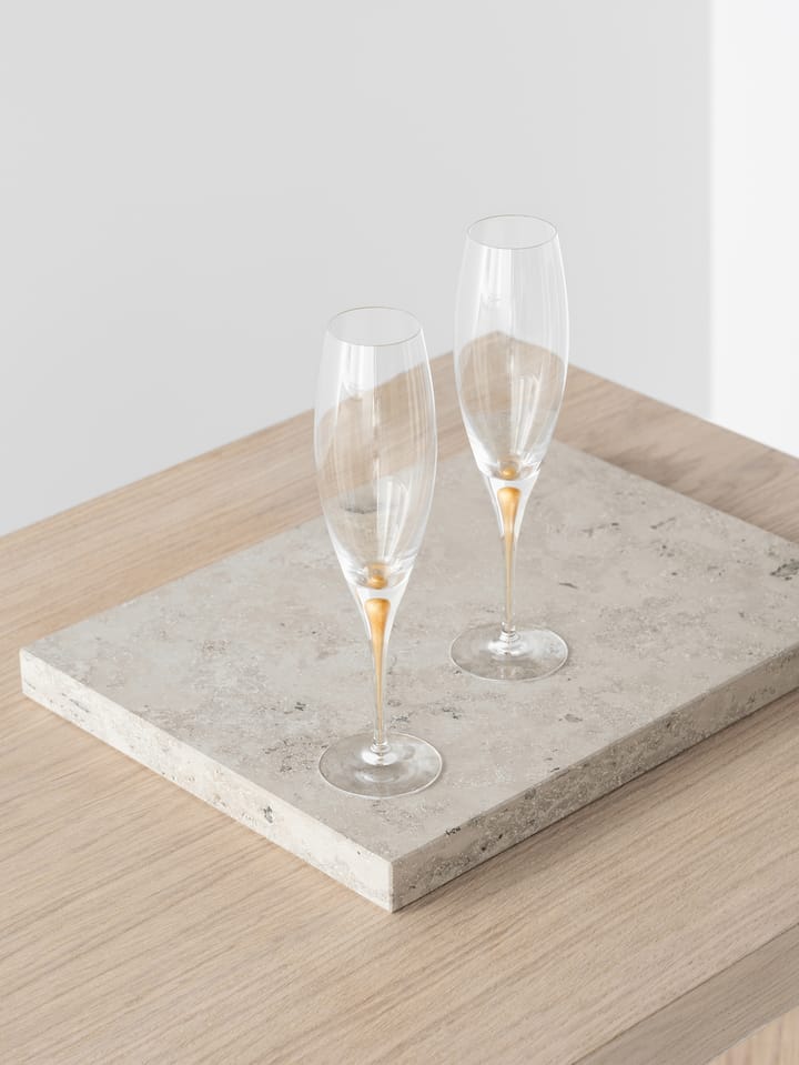 Intermezzo champagne glass 26 cl 2-pack - Gold - Orrefors