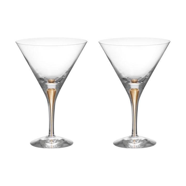 Intermezzo martini glass 25 cl 2-pack - Gold - Orrefors