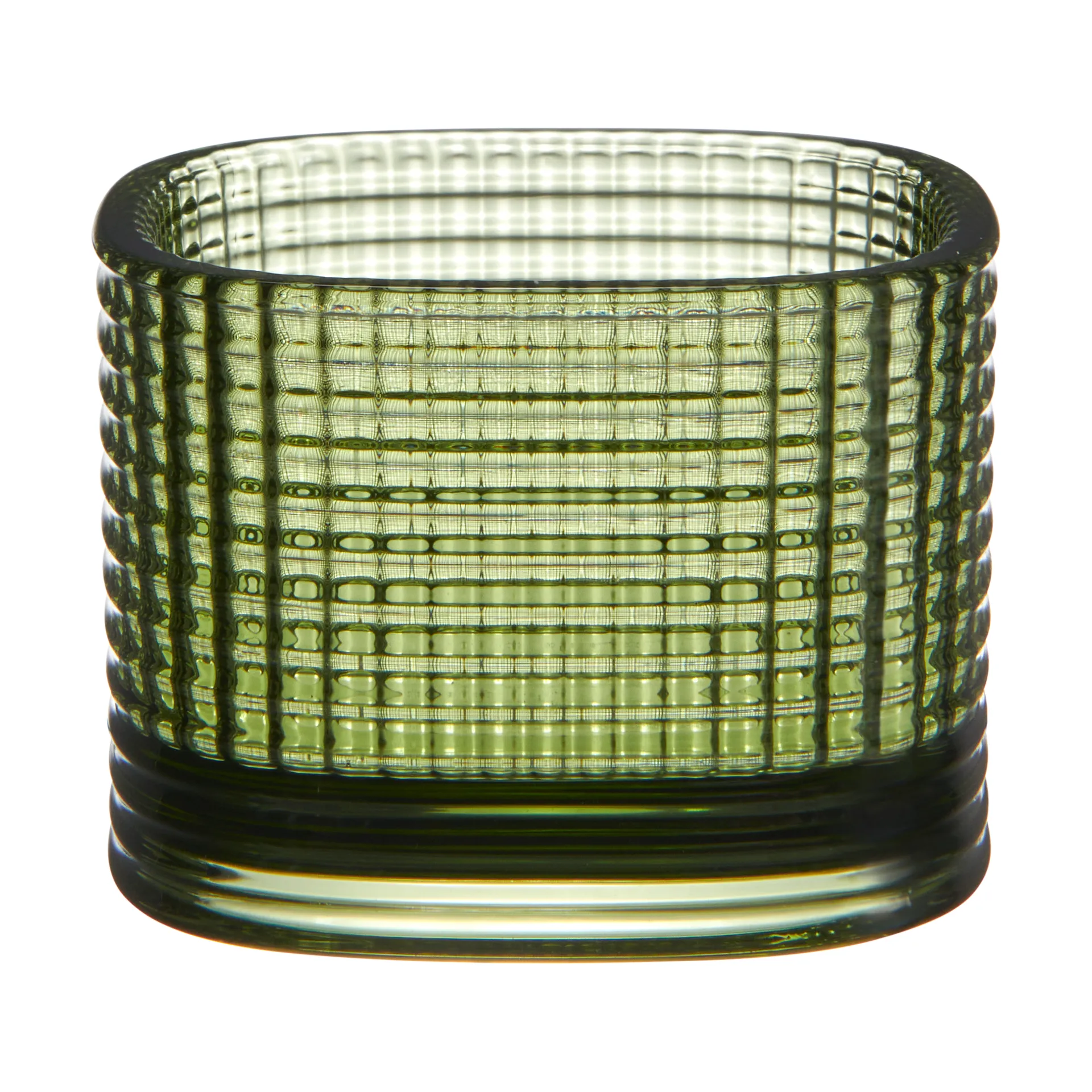 Magica candle holder super circle 5 cm, Green Orrefors