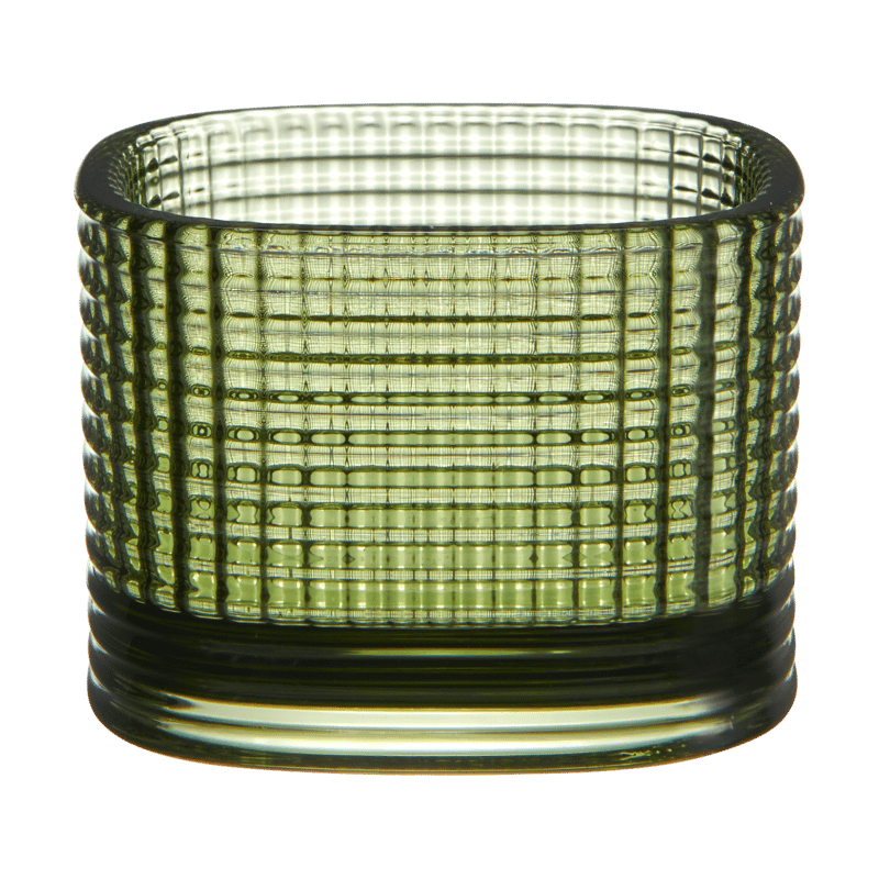 Orrefors Magica candle holder super circle 5 cm Green